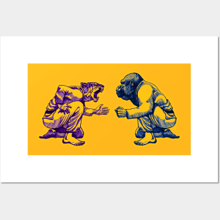 Martial Arts - Way of Life #1 - tiger vs gorilla - Jiu jitsu, bjj, judo Posters and Art